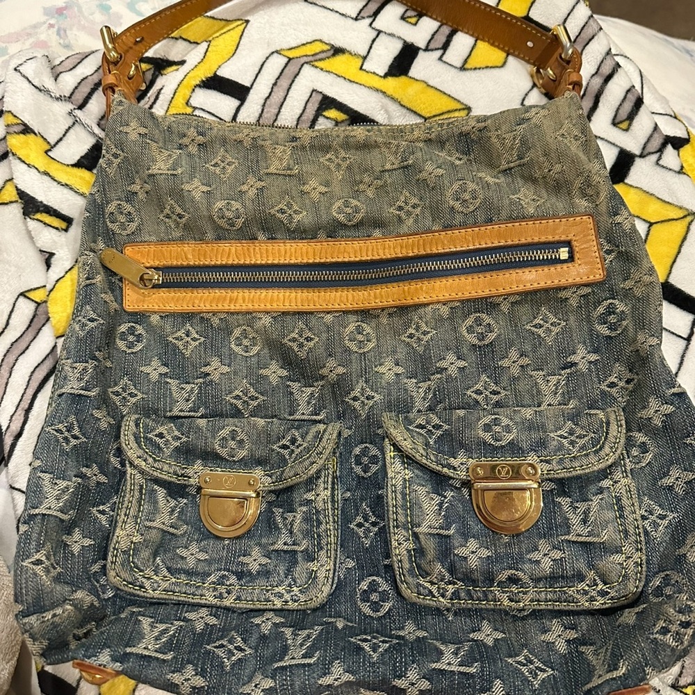 vintage louis vitton denim bag